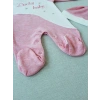 0-3 3-6 Ay Lucky Baby Nakışlı Es Çizgi Boy Şapkalı Kız Bebek Tulumu Pembe