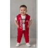 1/4 Yaş Winner Baskılı Yelekli 3lü Çocuk Takımı