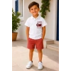 2/10 Yaş Keten Tişört Denim Şort Çocuk Takımı