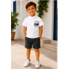 2/10 Yaş Keten Tişört Denim Şort Çocuk Takımı