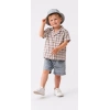 2/6 Yaş Denim Şapkalı Şortlu 3lü Çocuk Takımı