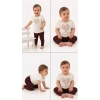 3/12 Ay Çiçek Taytlı Pamuk Bebek Takımı