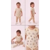6/18 Ay Baskılı Zıbınlı Penye Bebek Takımı