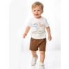 6/24 Ay Dino Baskılı Basic Bebek Takımı