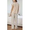 Bicomi Çiçek Deseni V Yaka Pijama Takımı
