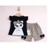 9/24 Ay Leopar Kedi Baskılı Bebek Takımı