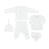 Andywawa Ac25560 Newborn Set Tinny Ships 5li Hastane Çıkışı Ekru