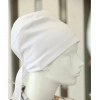 Bağlamalı Tesettür Bone - Bağlamalı Bandana Beyaz 5 Adet