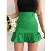 BİÇOMİ Altı fırfırlı etek yeşil s24817
