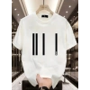 Biçomi Baskılı Oversize Bisiklet Yaka T-shirt - Beyaz
