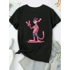 Biçomi Baskılı Oversize Bisiklet Yaka T-shirt - Beyaz