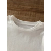 Biçomi Baskılı Oversize Bisiklet Yaka T-shirt - Beyaz