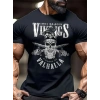 Biçomi Baskılı Oversize Bisiklet Yaka T-shirt - Siyah