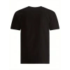 Biçomi Baskılı Oversize Bisiklet Yaka T-shirt - Siyah