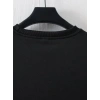 Biçomi Baskılı Oversize Bisiklet Yaka T-shirt - Siyah