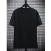 Biçomi Baskılı Oversize Bisiklet Yaka T-shirt - Siyah
