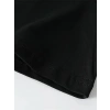 Biçomi Baskılı Oversize Bisiklet Yaka T-shirt - Siyah