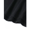 Biçomi Baskılı Oversize Bisiklet Yaka T-shirt - Siyah