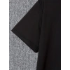 Biçomi Baskılı Oversize Bisiklet Yaka T-shirt - Siyah