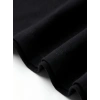 Biçomi Baskılı Oversize Bisiklet Yaka T-shirt - Siyah