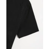 Biçomi Baskılı Oversize Bisiklet Yaka T-shirt - Siyah