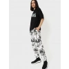 Biçomi Baskılı Oversize T-shirt - Siyah