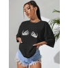 Biçomi Baskılı T-shirt - Siyah