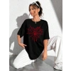 Biçomi Baskılı T-shirt - Siyah