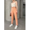 BİÇOMİ Beli lastikli karamel pantolon
