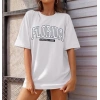 Biçomi Bisiklet Yaka Baskılı T-shirt - Beyaz