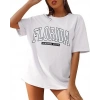 Biçomi Bisiklet Yaka Baskılı T-shirt - Beyaz
