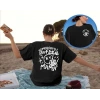 Biçomi Bisiklet Yaka Baskılı T-shirt - Siyah