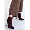BİÇOMİ Blan Acı Kahve Süet Topuklu Bot