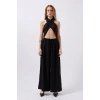 Biçomi Düşük Bel Oversize Keten Pantolon