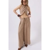 Biçomi Düşük Bel Oversize Keten Pantolon