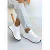 BİÇOMİ Edva Beyaz Cilt Bağcıklı Spor Ayakkabı
