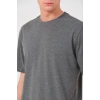 Biçomi Erkek 24/1 Düz A Kalite Oversize T-shirt - Antrasit