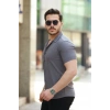 Biçomi Erkek Apaj Yaka Kısa Kollu Gömlek