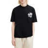 Biçomi Erkek Baskılı Oversize T-shirt - Siyah