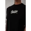 Biçomi Erkek Baskılı Oversize T-shirt - Siyah