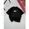 Biçomi Erkek Baskılı Oversize T-shirt - Siyah