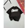 Biçomi Erkek Baskılı Oversize T-shirt - Siyah