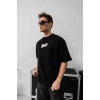 Biçomi Erkek Baskılı Oversize T-shirt - Siyah