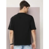 Biçomi Erkek Baskılı Oversize T-shirt - Siyah