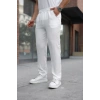 Biçomi Erkek Beli Lastikli Pera Keten Pantolon