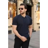 Biçomi Erkek Düğmeli Yaka Kısa Kollu Triko Tişört