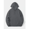 Biçomi Erkek Düz Kapüşonlu Sweat - Füme
