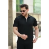 Biçomi Erkek Fermuarlı Yakalı Kısa Kollu Tshirt