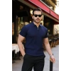 Biçomi Erkek Fermuarlı Yakalı Kısa Kollu Tshirt