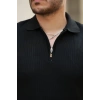 Biçomi Erkek Fermuarlı Yakalı Kısa Kollu Tshirt